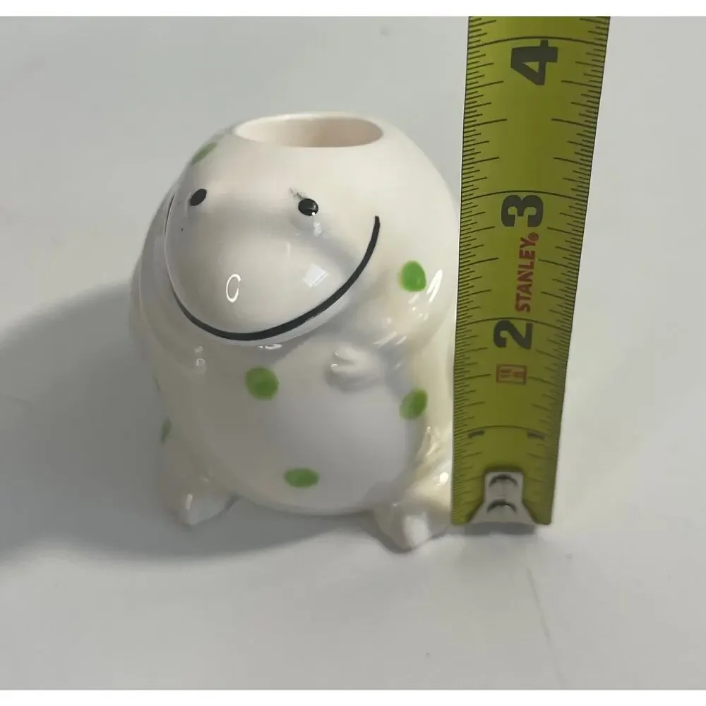 Adorable Vintage Frog Candle Holders Polka dots MCM  Japan